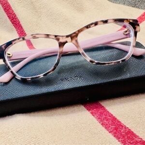 Prada Tortoise and Pink Women's Glasses